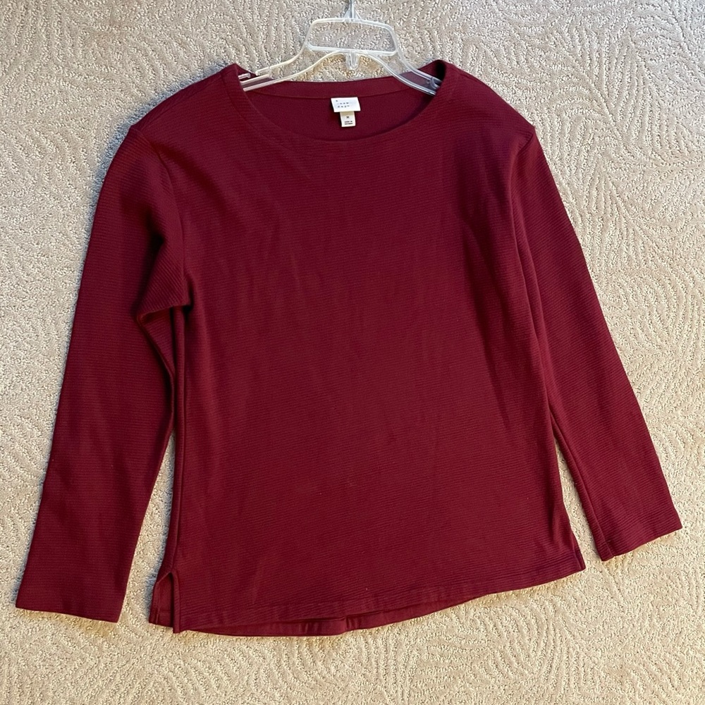 M A New Day Maroon Long Sleeve Shirt
